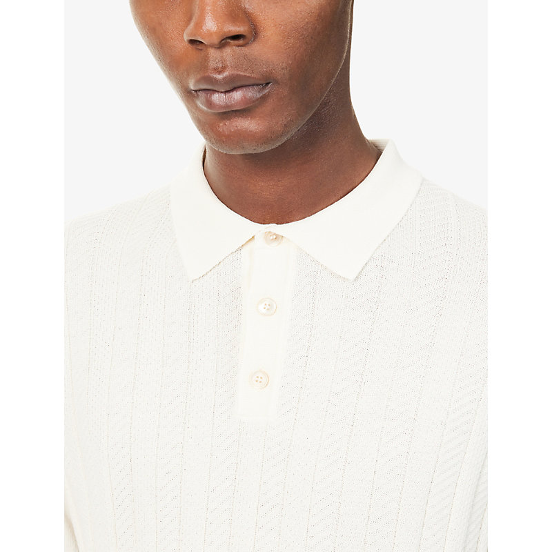 Mens Barto Stripe Short-Sleeve Cotton Polo Shirt