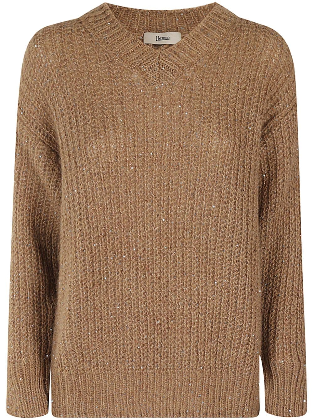 V-neck sweater - Brown