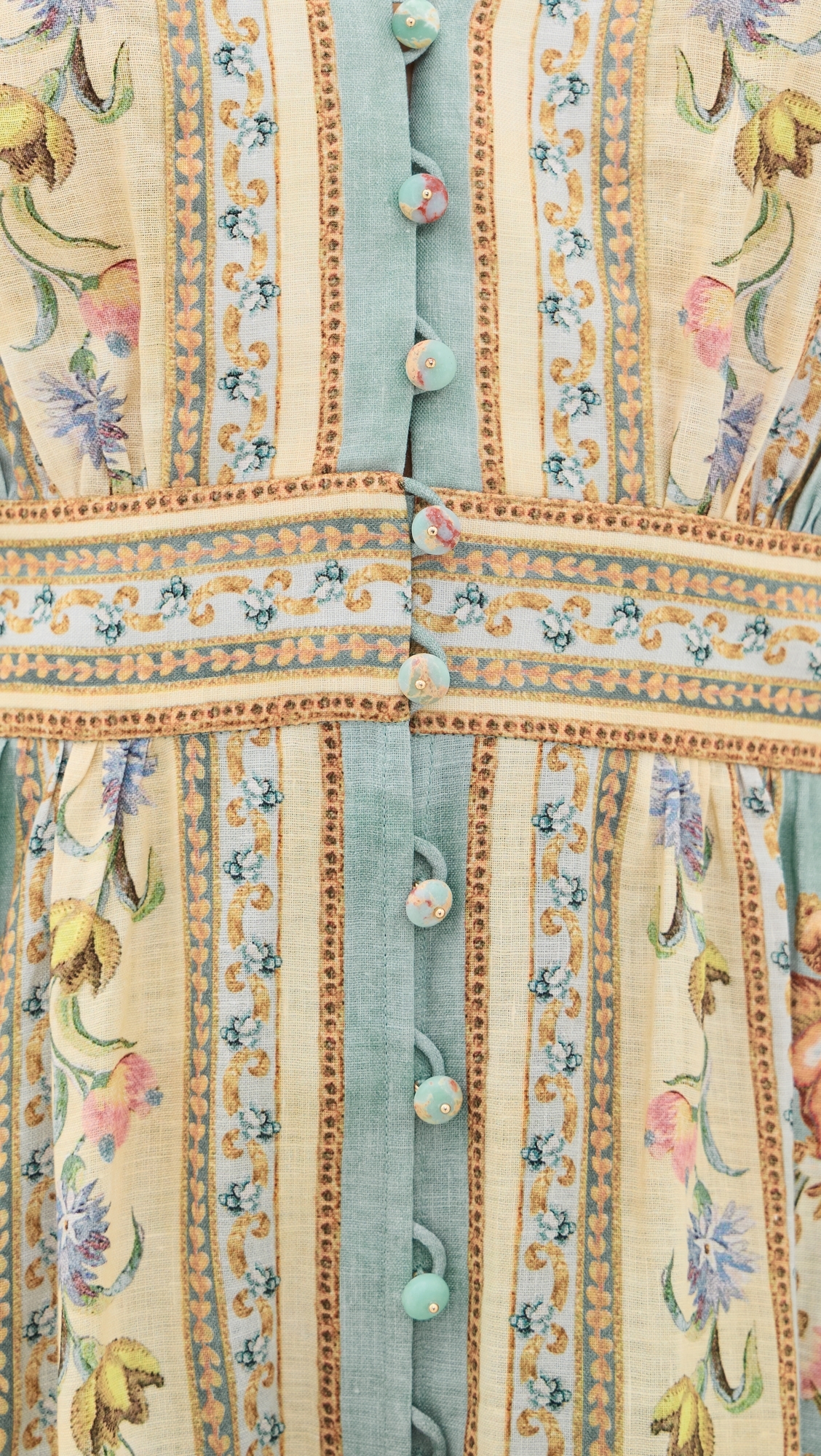 Roselight Plunge Dress Blue Tapestry Floral