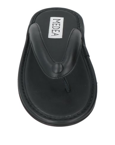 Woman Thong sandal Black Size 10 Leather