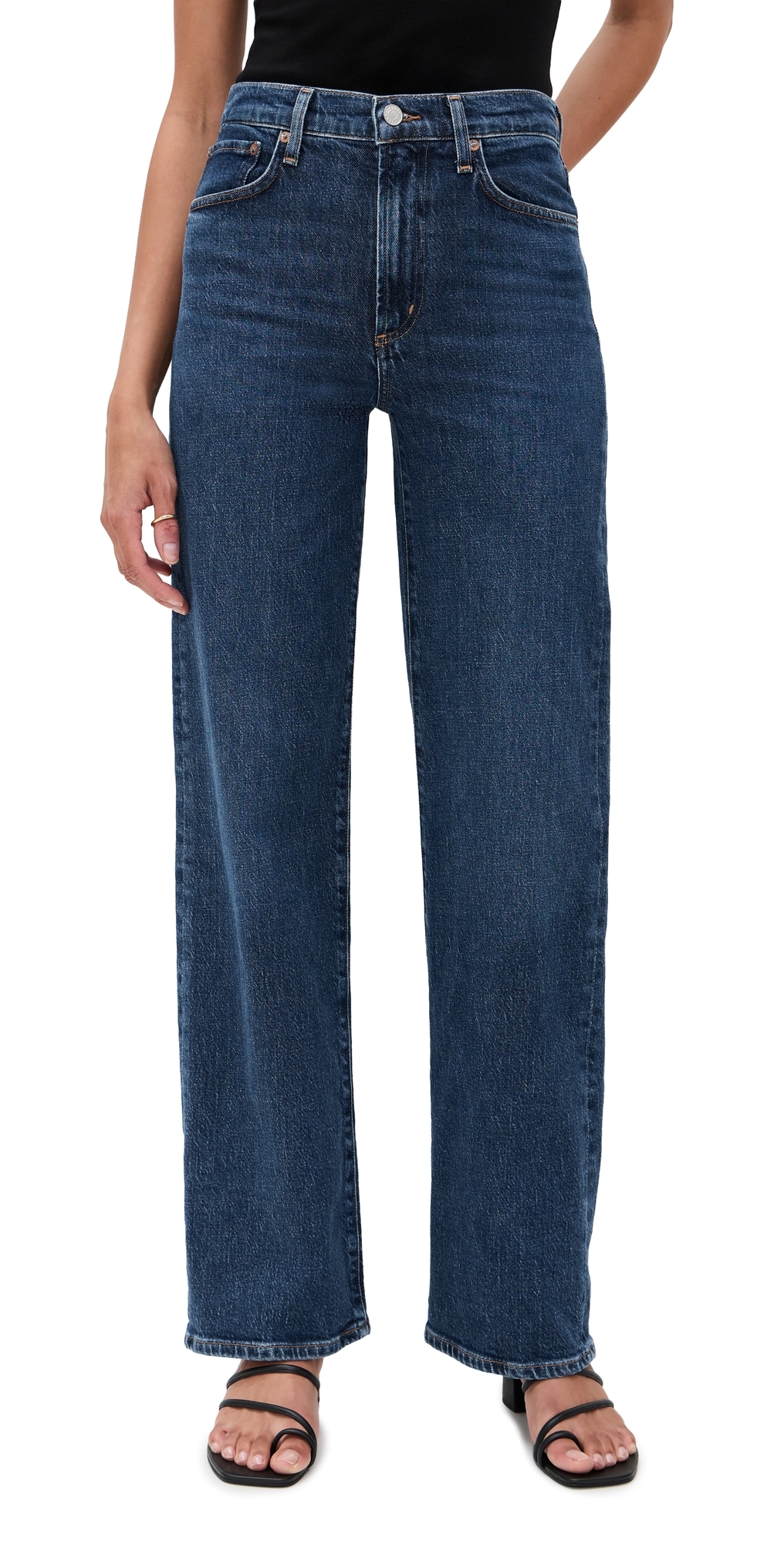 Harper Jeans Mid Rise Relaxed Straight Jeans Echo