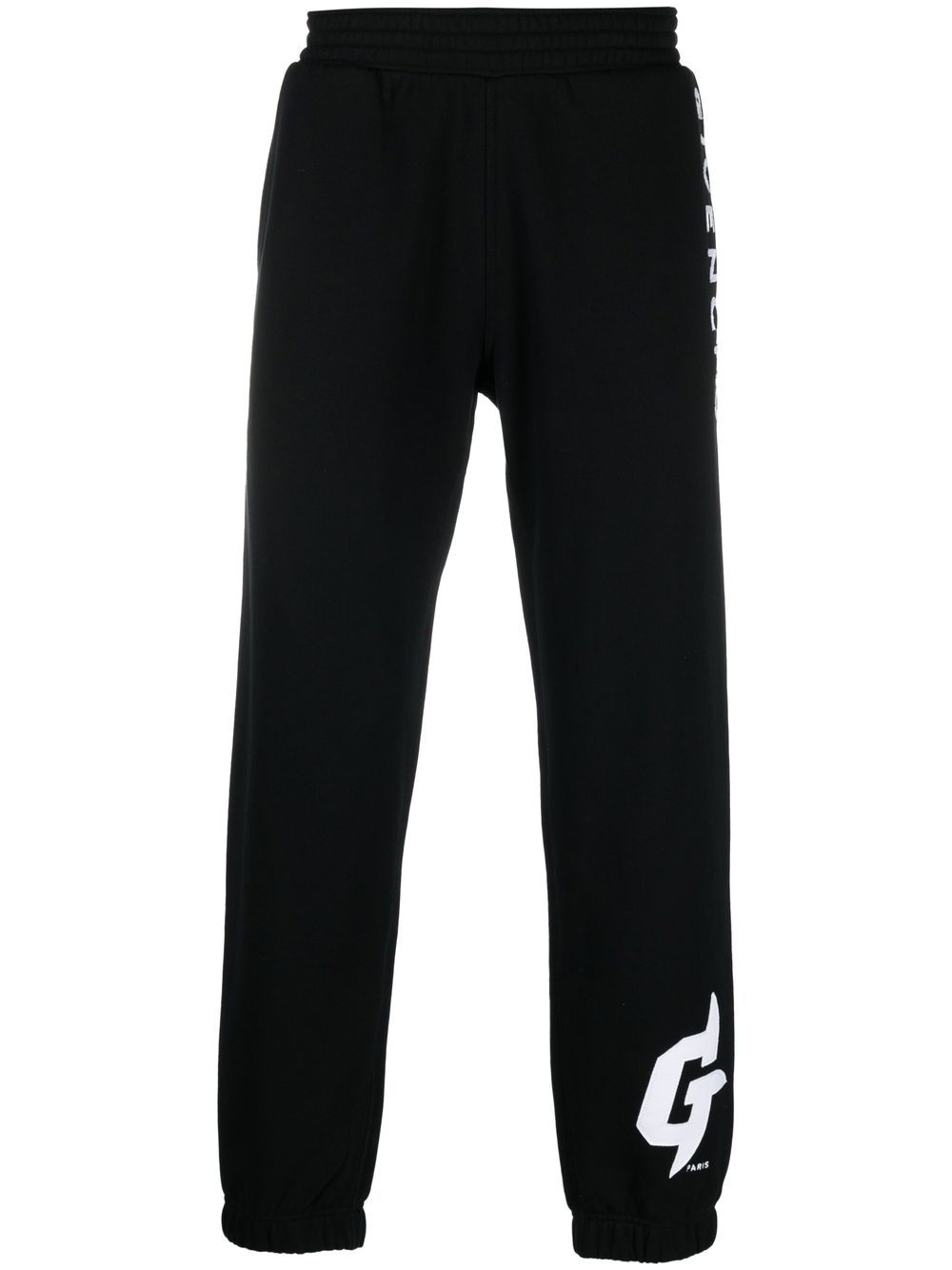 Logo cotton track pants - Black