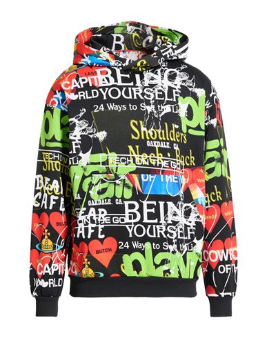 Man Sweatshirt Black Size S Polyamide, Cotton