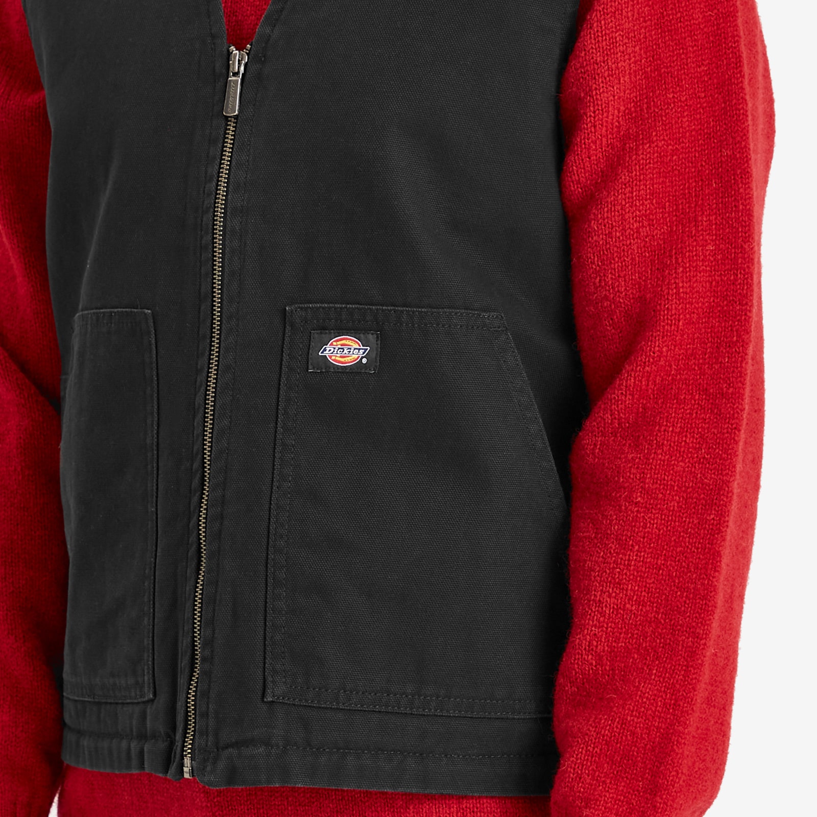 Men's Duck Canvas Vest in Stone Washed Black