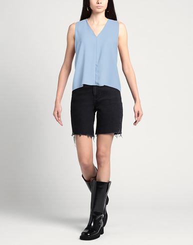 Woman Top Light blue Size 6 Polyester