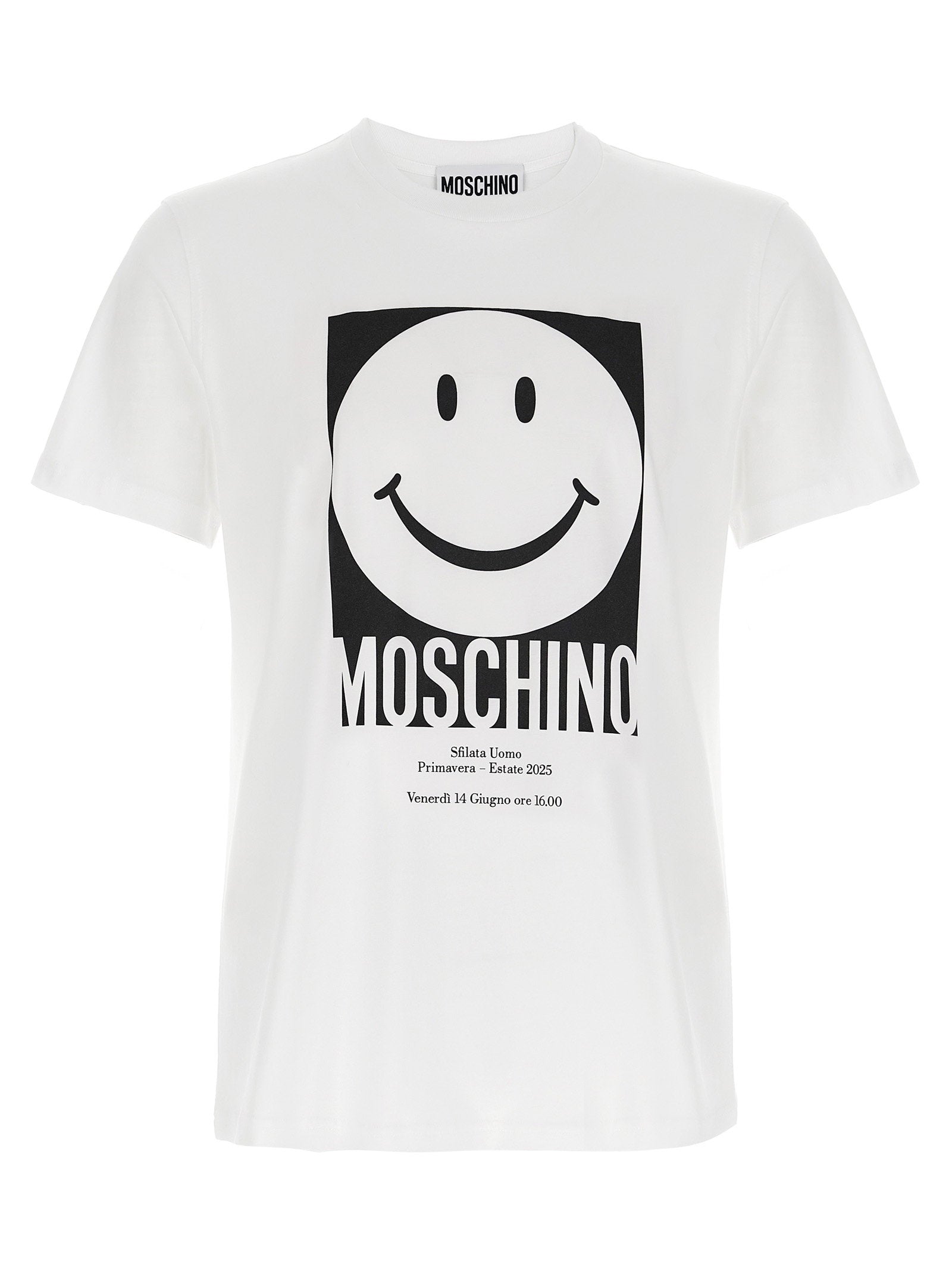 Smiley Logo-Print T-shirt — White