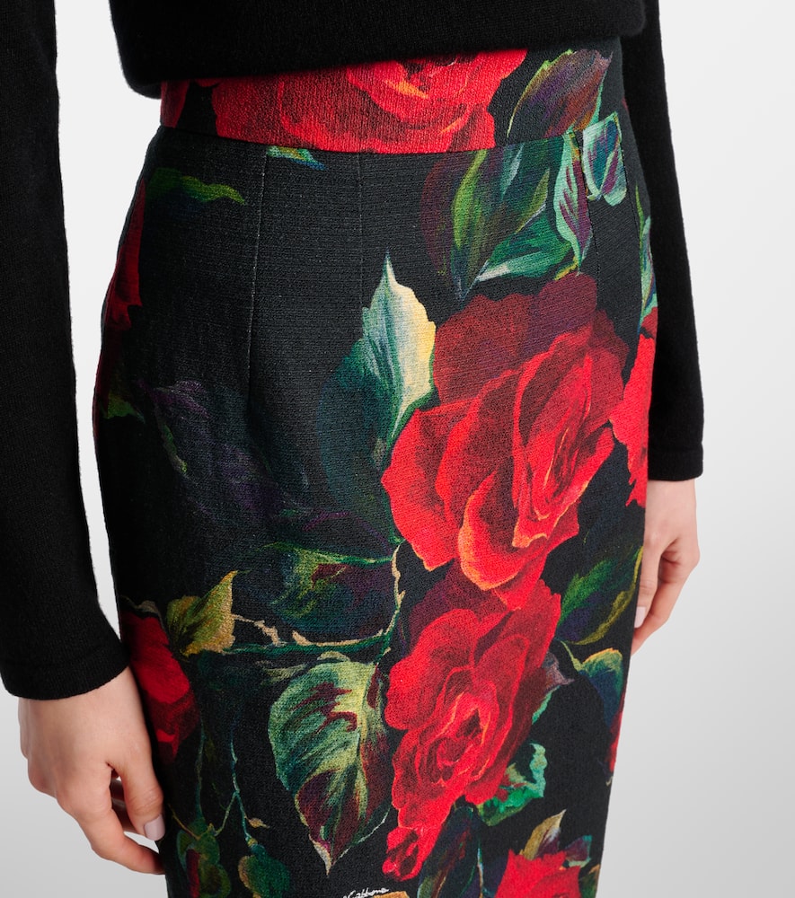 Floral pencil skirt