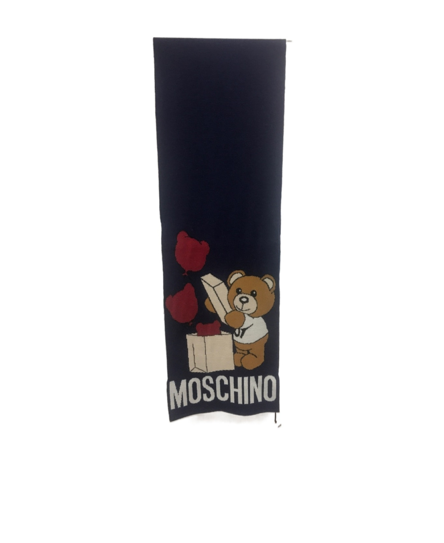 Teddy bear logo scarf