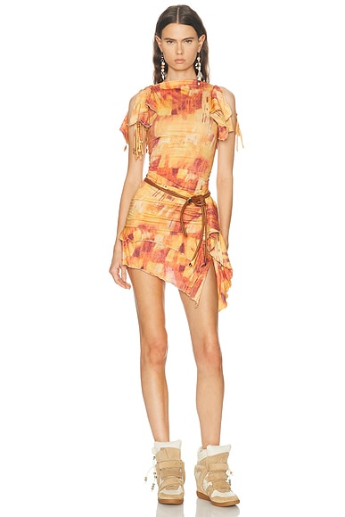 Isabel Marant Janick Dress in Orange - Orange. 36 also