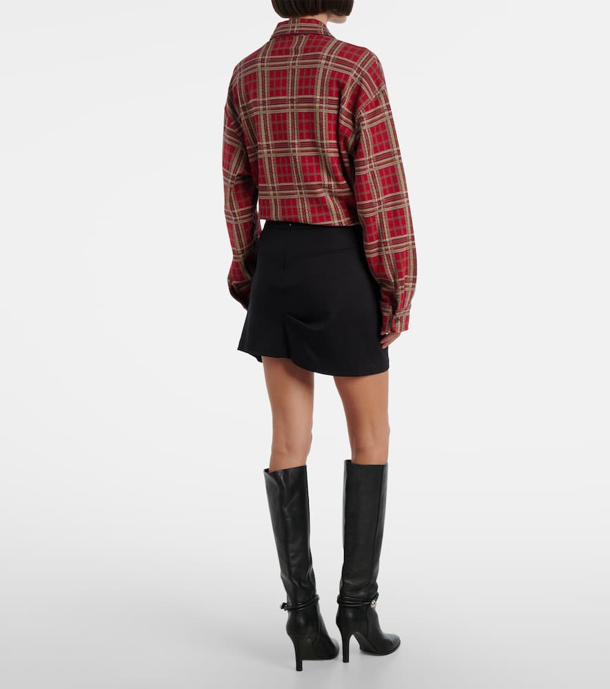 Rosaria draped virgin wool miniskirt