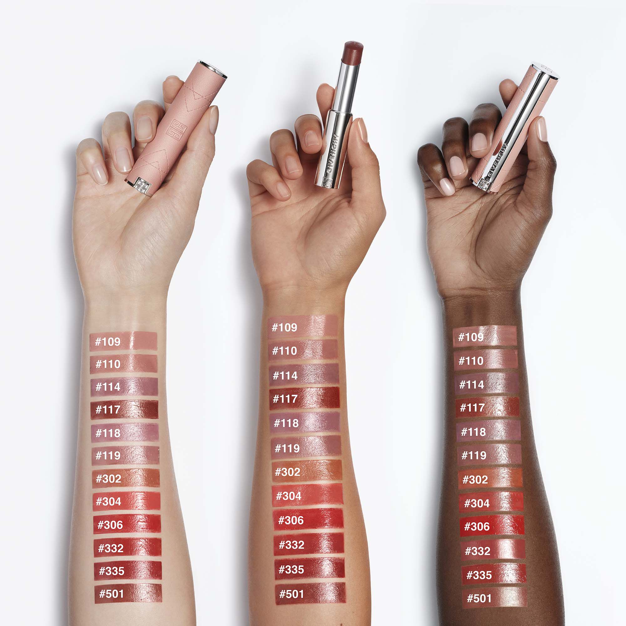 GIVENCHY - Rose Perfecto Shine Serum Lipstick - Care & Color Shine Lipstick With 24h Hydration Tint 114 Mauve Nude