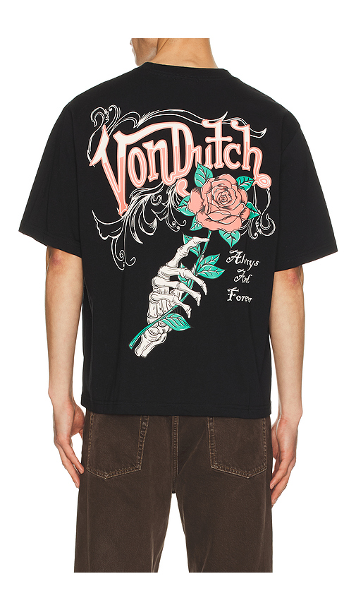 Von Dutch Always Forever Boxy Crop Tee in Black. M. Also in L, S, XL/1X
