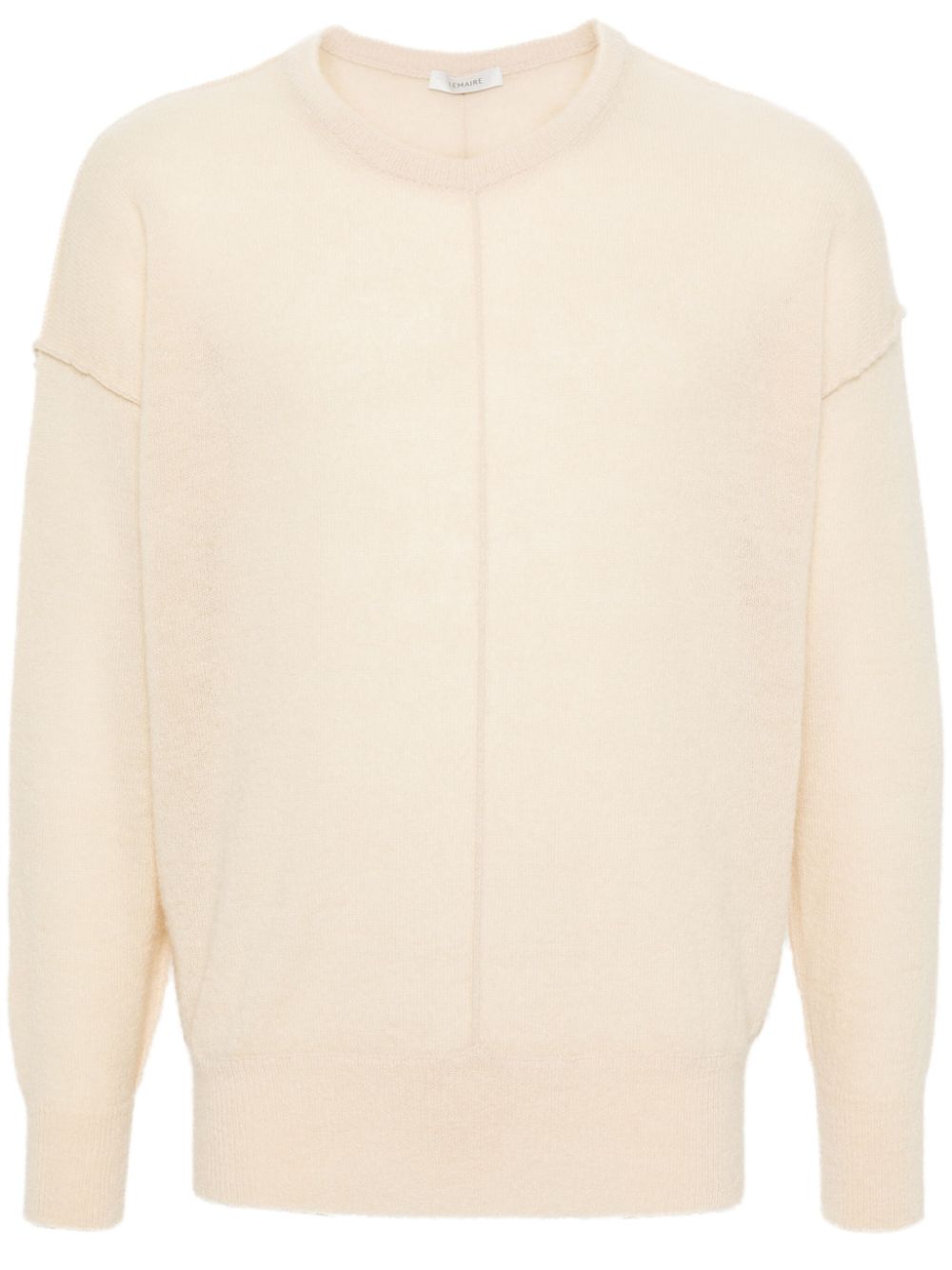 Seam-detail knit jumper - Neutrals