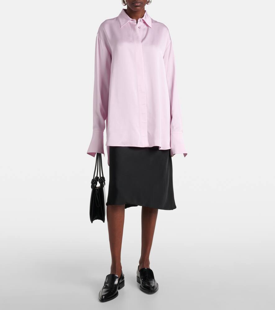 Powder satin shirt