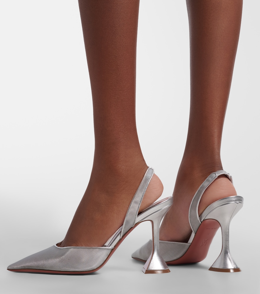 Holli mesh slingback pumps