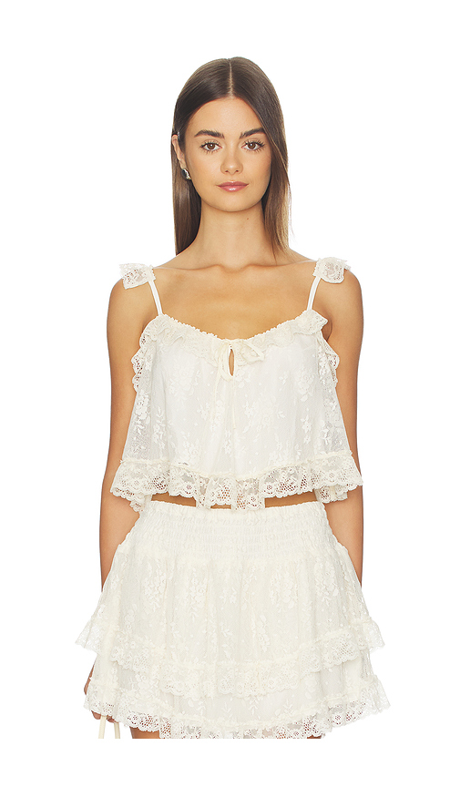 SPELL Labyrinth Lace Cami in Cream. - L also in