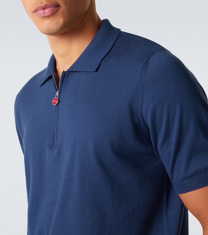 Cotton half-zip polo shirt