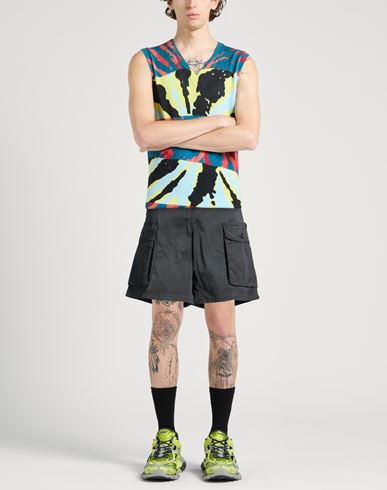 Man Shorts & Bermuda Shorts Black Size 36 Cotton, Elastane