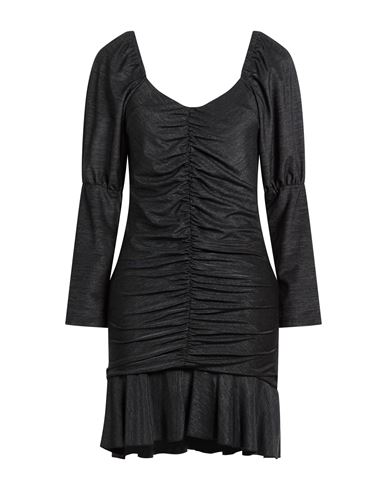 Woman Mini dress Black Size M Viscose, Polyester, Elastane