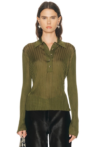 KHAITE Vin Top in Bark - Brown. XS also in