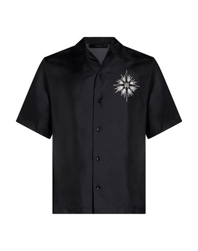Man Shirt Black Size M Silk