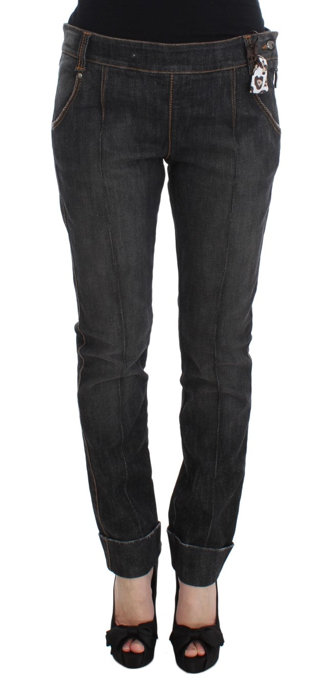 Cotton Slim Fit Denim Jeans — Gray