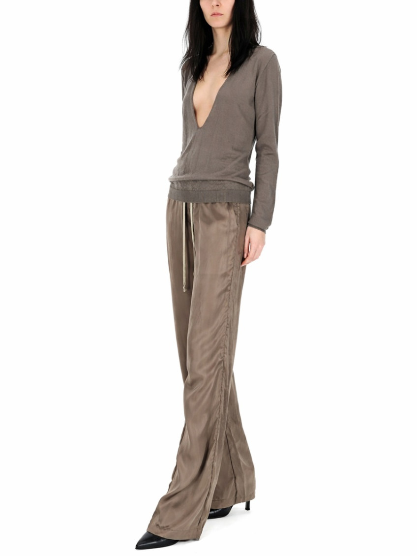 Rick Owens - deep v neck long sleeve knit jersey
