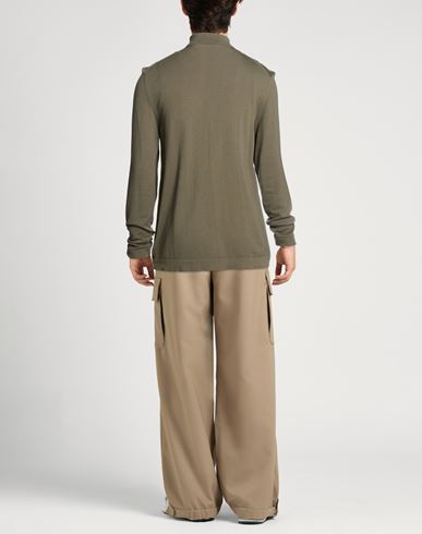 By Slowear Man Shirt Military green Size 36 Virgin Wool, Polyamide