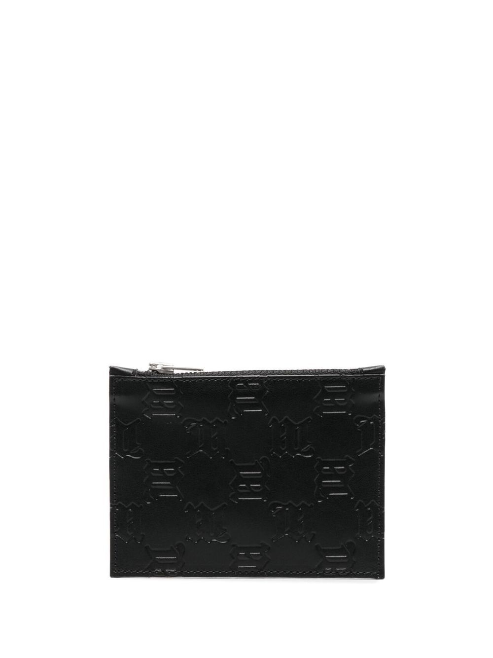 Embossed monogram cardholder - Black