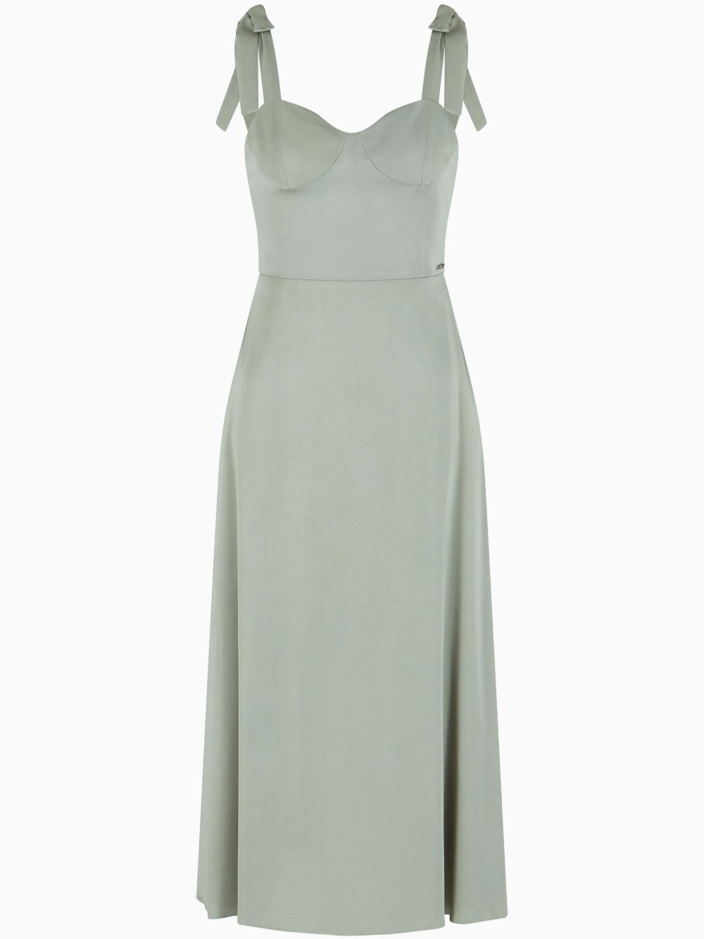 Armani Exchange bow tie-shoulder dress - Green