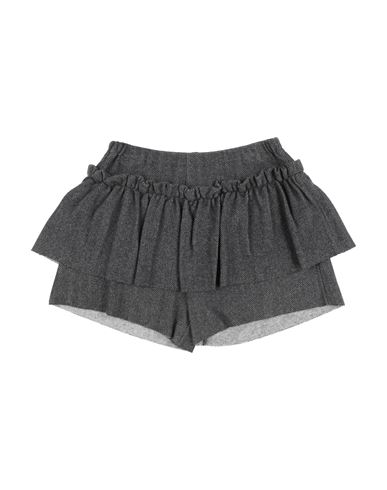 Kid Girl Shorts & Bermuda Shorts Charcoal Size 12 Cotton, Polyamide, Elastane