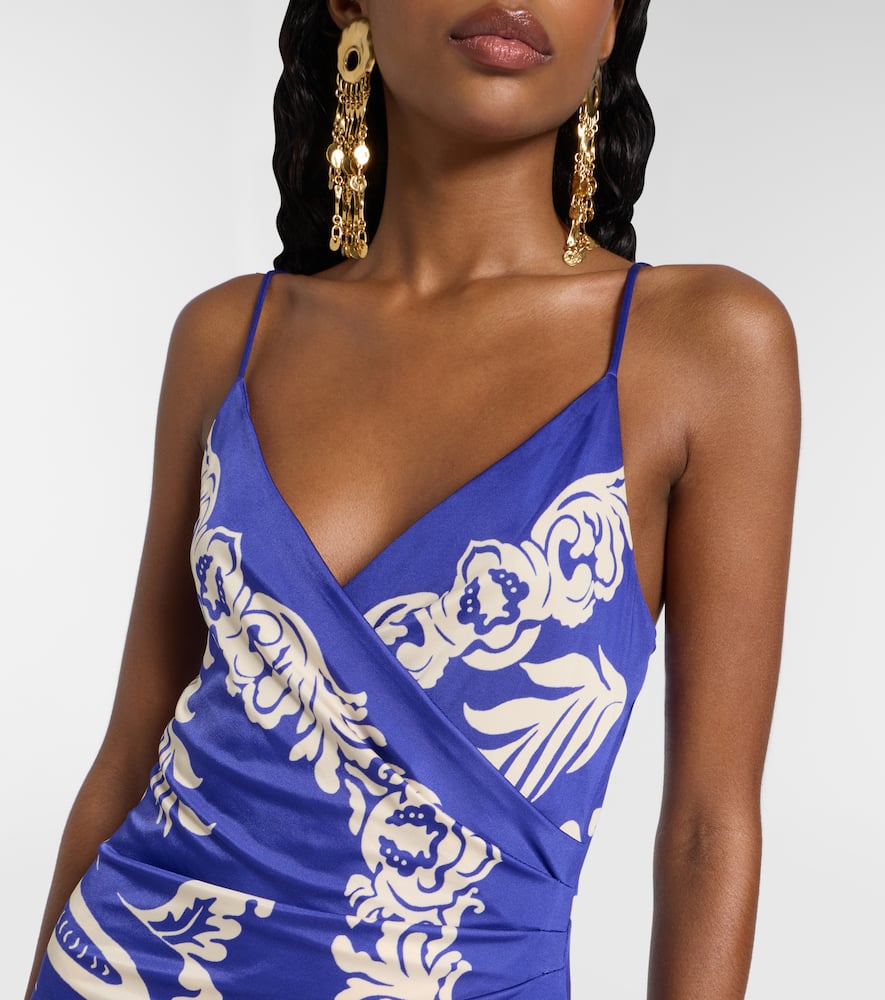 Paisley printed maxi dress
