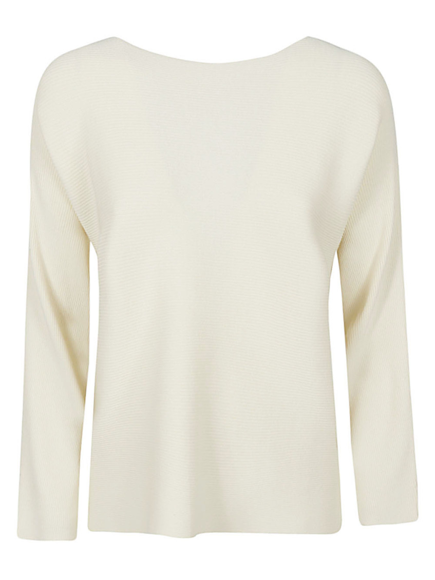 White Ribbed Sweater