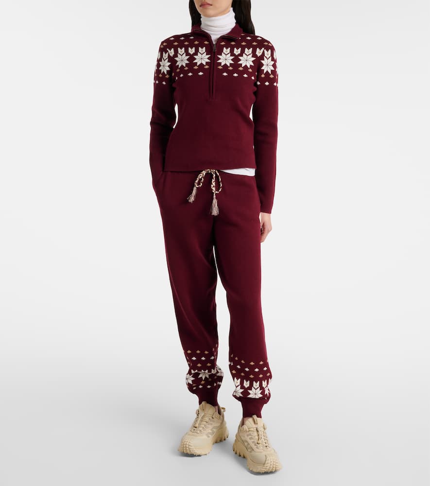 Knitted cotton-blend sweatpants
