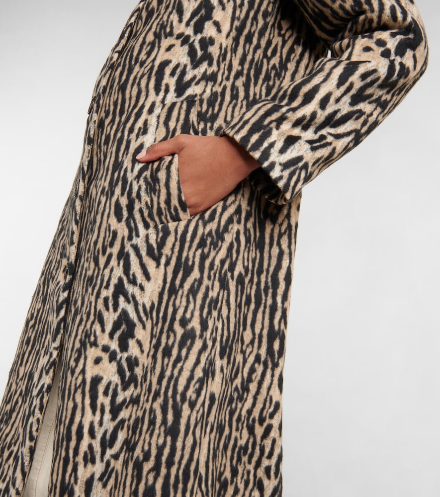 Milly leopard-print faux fur coat