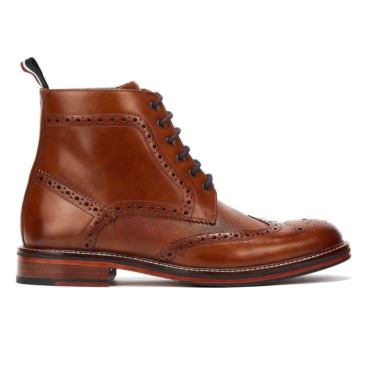 Ben Sherman Alfred Brogue Leather Men's Tan Boot