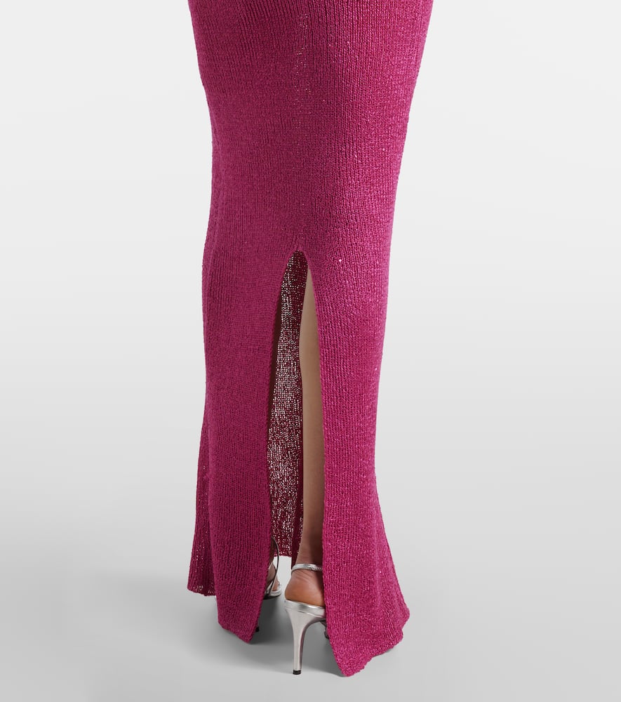 Jules sequined knitted maxi dress