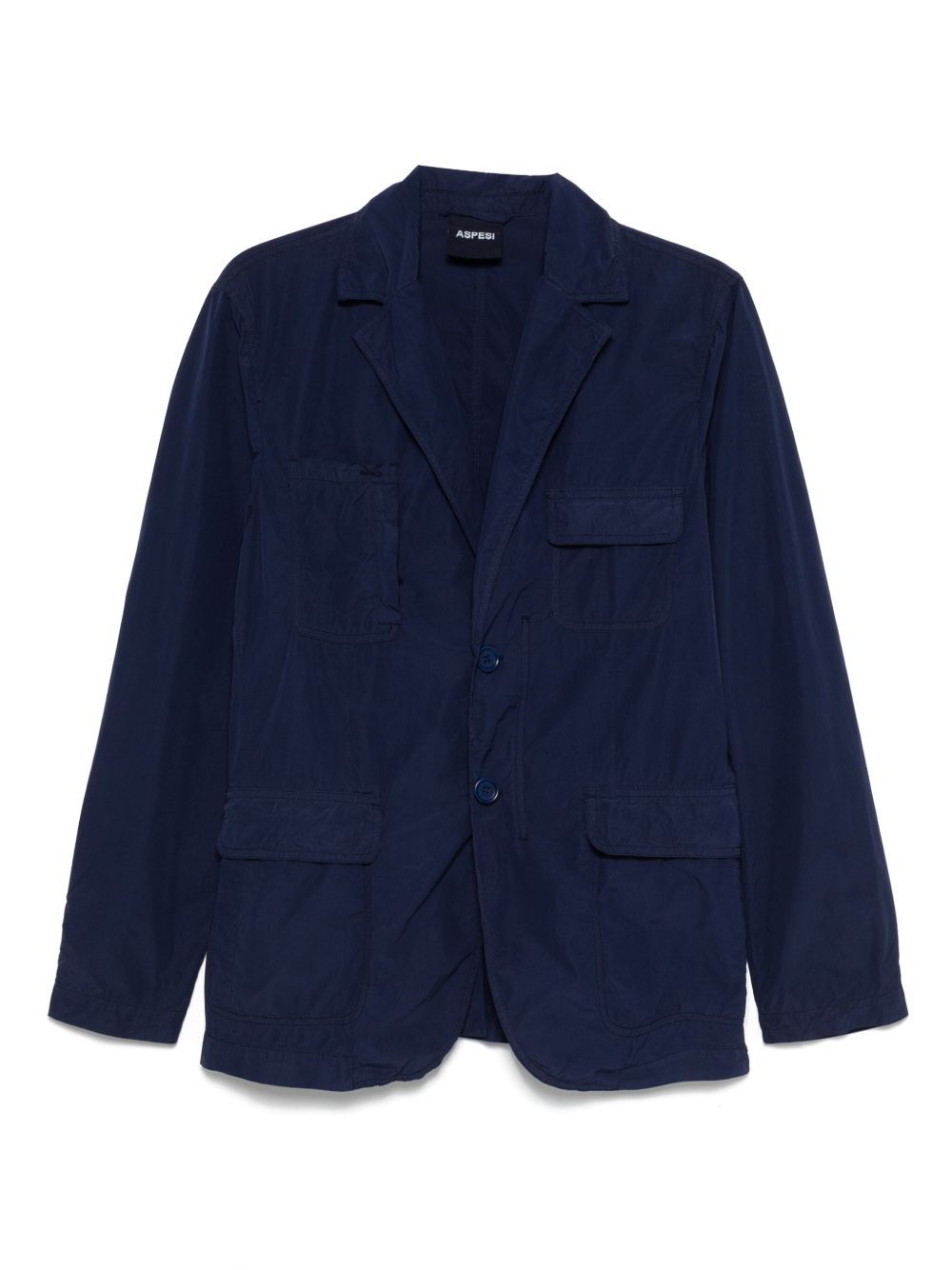 Pocketed shirt jacket - Blue