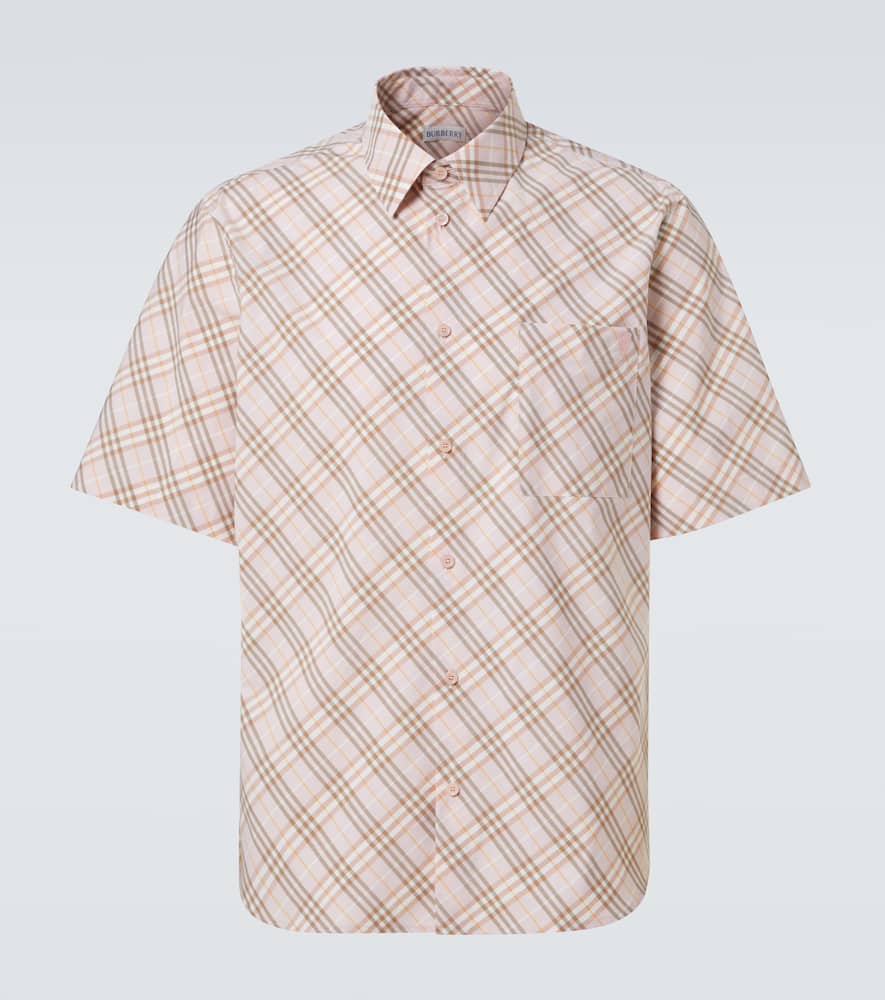 Check cotton bowling shirt