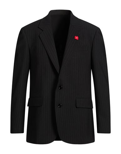 Man Blazer Black Size 38 Polyester, Virgin Wool, Elastane