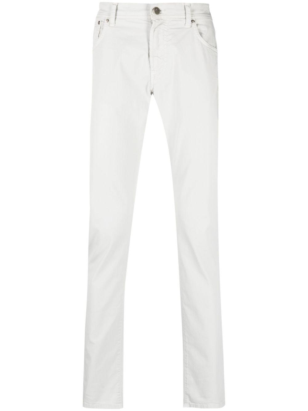 Slim-fit straight-leg trousers - Neutrals