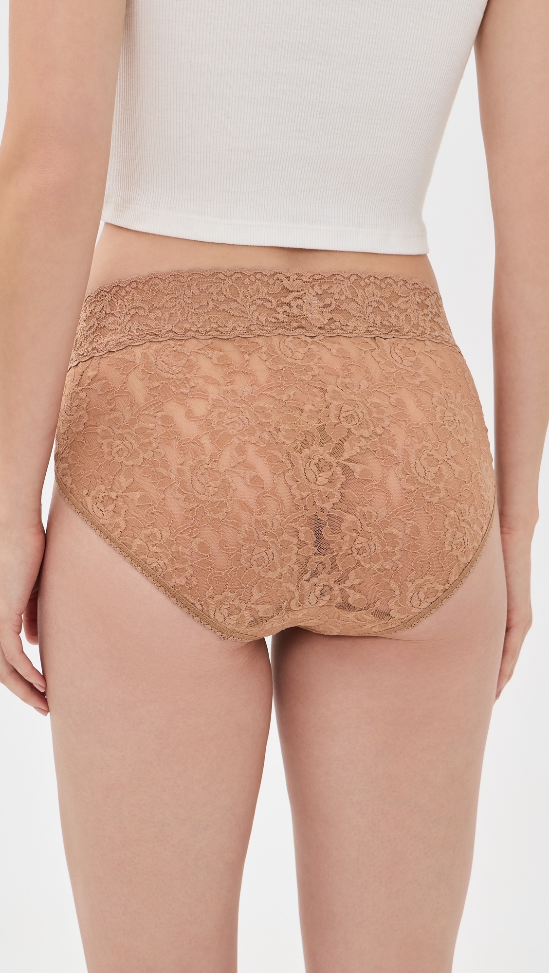 Signature Lace French Briefs Suntan