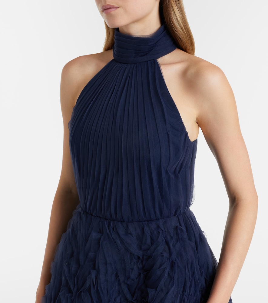 Jasmine pleated tulle gown