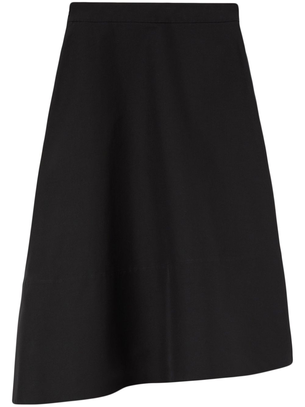Asymmetric midi skirt - White