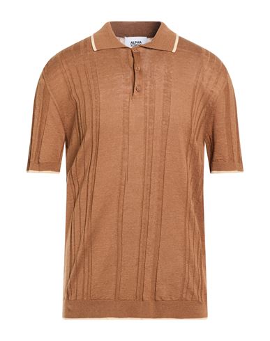 Man Sweater Light brown Size 42 Linen, Cotton