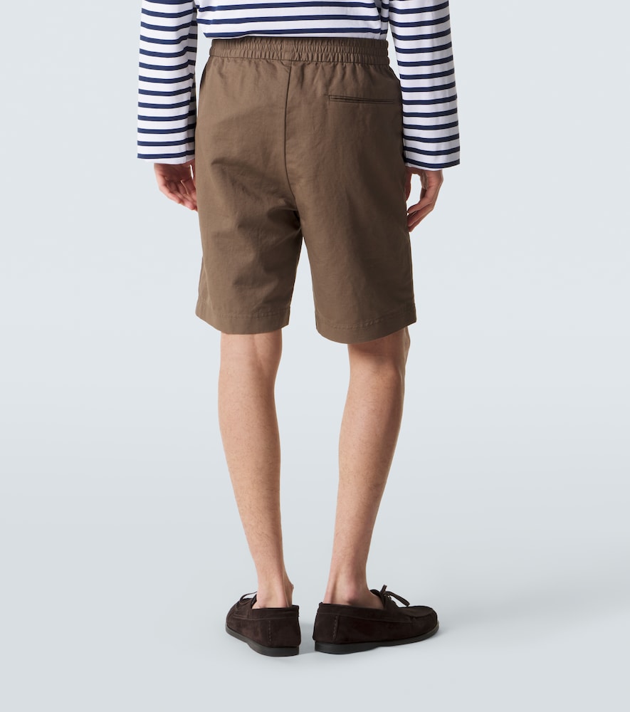 Cotton and linen shorts