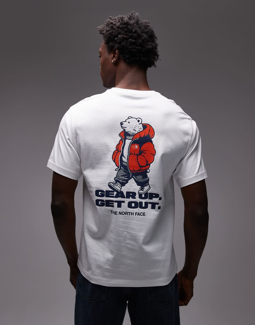 Street Bear backprint oversized t-shirt in white
