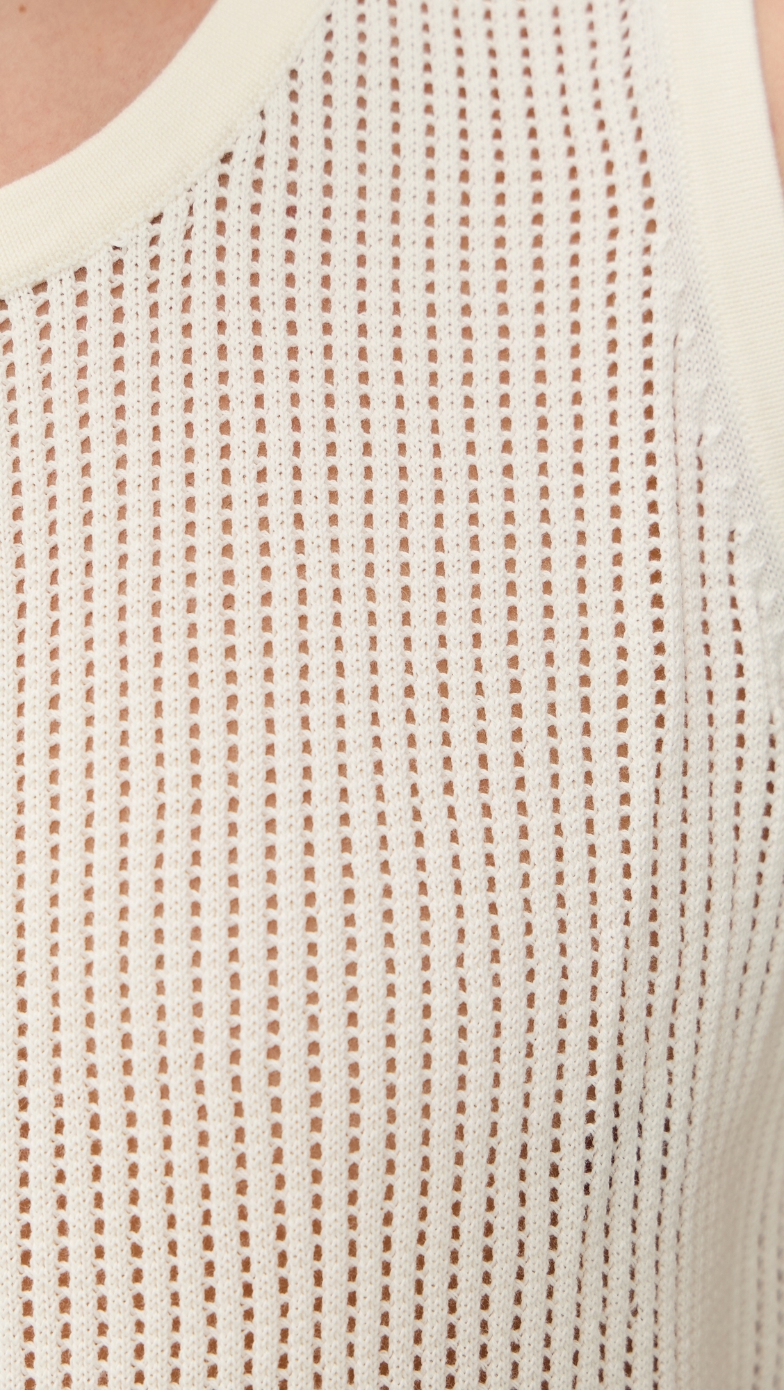 Knit Mesh Tank Top Sea Salt