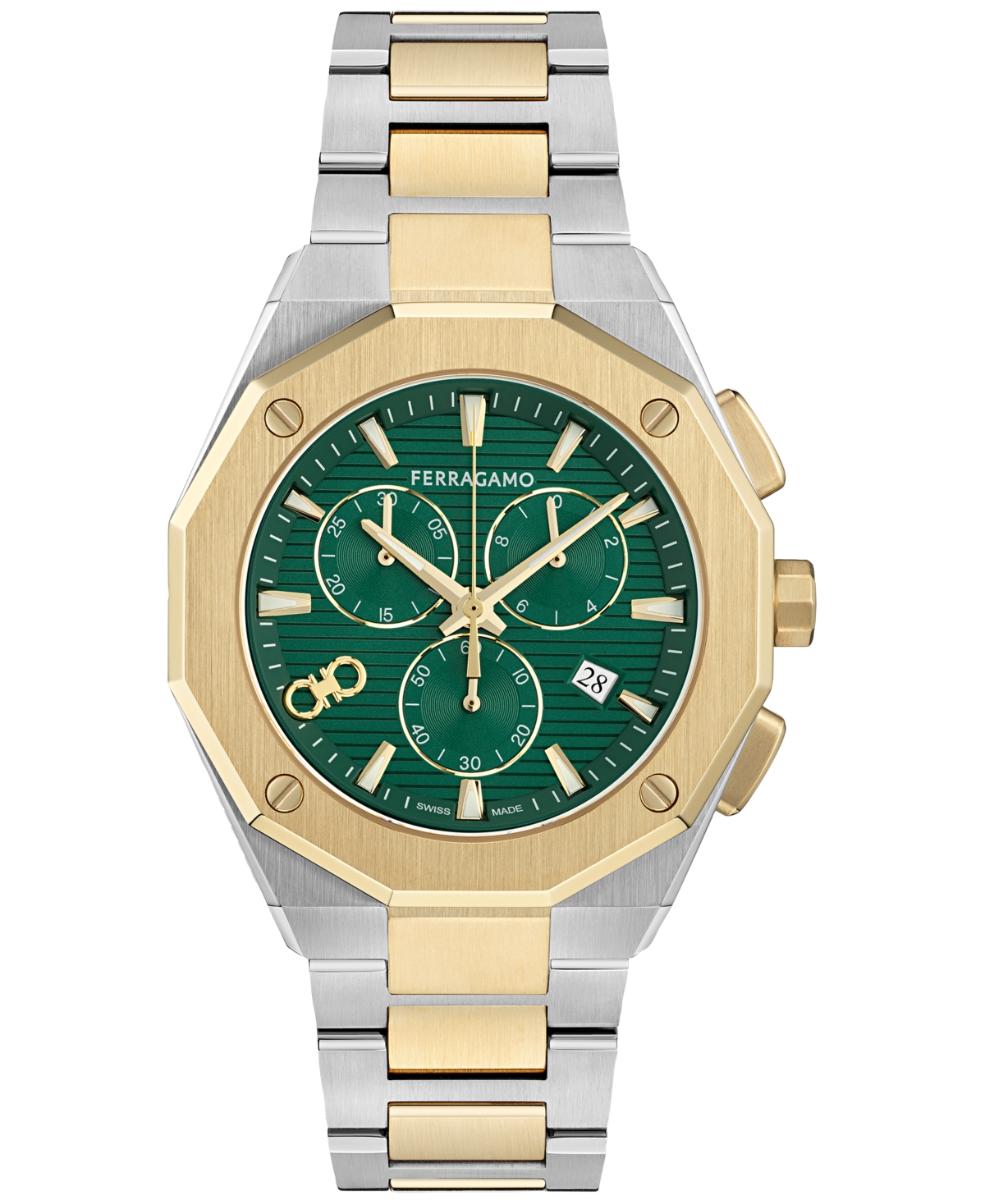 Men's Swiss Chronograph Edge Two-Tone Stainless Steel Bracelet Watch 42mm - Two Tone