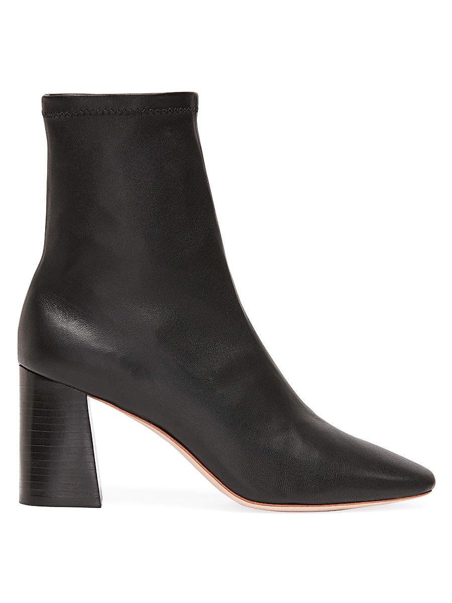 Women's Elise Leather Ankle Boots - Black